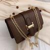 Bolsa de Ombro Feminina com Padrão de Pedras, Bolsa Transversal para Mulheres, Nova Bolsa Quadrada Pequena Lisa Embossada Outono 2020, Atacado para Exportação