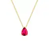 Joyería de Acero Inoxidable Transfronteriza Europea y Americana Gota de Agua Circonia Piedra de Nacimiento de Diciembre Piedra de Nacimiento Acero de Titanio Collar Horno Oro 18K