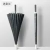 Sombrilla de 24 varillas para hombre, Sombrilla larga de mango largo al por mayor, Sombrilla doble grande para golf con anuncio impreso, Sombrilla recta personalizada