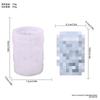 Molde de Silicone para Vela Perfumada em Formato de Coluna com Relevo de Rena de Natal - Molde para Enfeite em Formato de Coluna de Árvore de Natal DIY