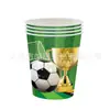 Troféu de Futebol Copa do Mundo Novo Modelo Transfronteiriço Decoração de Festa de Aniversário Desenho Animado Suprimentos Conjunto de Arranjo de Mesa