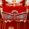 Sobres Rojos de Lujo para Boda, para Ceremonia del Té de Boda, Bolsas de Regalo de Tela Bordada, Paquetes Rojos Creativos para Regalar