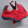 Saia Quadrada Grande de Balanço Dupla Face Boa para Dança em Grupo Feminina Dança Uygur Dança de Xinjiang Saia de Dança Saia Longa Vermelha