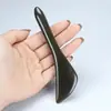 Pente Raspador de Bianstone, Bastão para Puxar Tendões, Ponto Raspador Corporal e Facial de Bianstone Preto Espessado, Pente de Meridianos