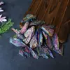 Turmalina Negra Galvanizada Natural Penas de Cauda Coloridas de Pavão Espécime de Ensino Mineral de Turmalina Negra Aglomerado de Cristal Atacado
