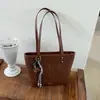 2026 Ponto Cruz Casual Patchwork Bloco de Cores Novo Estilo Coreano Moda Grande Capacidade Bolsa Tote de Ombro Único para o Dia a Dia