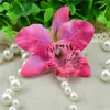 B Flor de Orquídea Cymbidium Artificial Cabeza de Orquídea Tailandesa Materiales DIY Adorno para Cabeza de Boda Hecho a Mano Corona Accesorios Decoración para Sombrero Zapato Flor