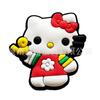 Ventas Directas de Fábrica Hello Kitty Dibujos Animados Kt Cat Zapato con Agujeros Accesorios DIY Pvc Goma Suave Flor para Zapato Hebilla para Zapato Accesorios para Zapato
