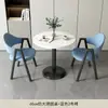 Mesa y Sillas Pequeñas Redondas Modernas Simples para Recepción, Negociación, Comedor de Cafetería de Té de Leche y Balcón
