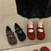 Sapatos Mary Jane Modernos com Laço para Mulheres, Primavera e Verão, Adequados para Saias, Sapatilhas, Sapatos Baixos Casuais, Tendência