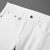 Calça jeans branca impermeável de alta qualidade italiana para homens, calça skinny slim-fit moderna, calça casual fina stretch de verão 2026
