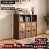 Estantería de rejilla de madera maciza, estante de almacenamiento para sala de estar, estantería de pie estilo vintage, vitrina de pared multicapa de combinación libre