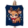 Manta de Franela de Ángel Navideño Simple Transfronteriza, Manta Cubierta para Aire Acondicionado Estampada, Manta Temática Navideña, Personalizable