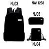 Animação 3D Cross-border do que você bonito Blade Schoolbag Crossbody Bag Pencil Bag Mochila de personagem impressa de três peças