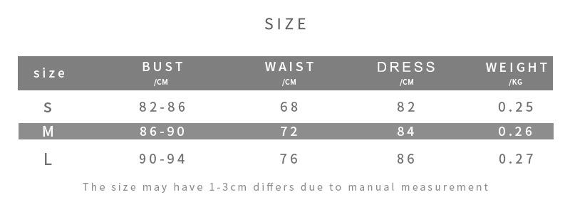 阿里尺码表-英文