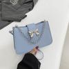 Dulce Bolso Pequeño de Cadena con Lazo para Mujer 2024 Nuevo Primavera y Verano Estilista Bolso de Hombro Bajo el Brazo Bolso Cruzado para Ir al Trabajo
