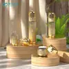 Frasco de Vidro para Base Líquida 30ml em Estoque, Conjunto de Frascos de Vidro com Bomba Cosmética 100ml, Frasco Dispenser para Creme 30g