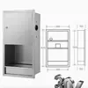 Caja de Papel Larga Empotrada en la Pared para Baño Hotel Acero Inoxidable Portarrollos de Papel de Cocina Tres en Uno con Cubo de Basura y Dispensador de Pañuelos