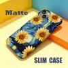 Diretamente da fábrica de origem, capa de celular de girassol para iPhone 16, capa protetora ultra-fina fosca, feita sob medida para iPhone 17