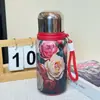 Termo de Acero Inoxidable 316 para Niñas, Aspecto Elegante, Lujo Accesible, Taza Portátil de Gran Capacidad, Taza de Té para Exteriores, Estilo Chino