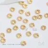 Fuerte retención de color oro de 14 quilates cuentas de piedra irregular espaciador con forma espiral de lana nudo de piña espaciador accesorios para joyería DIY