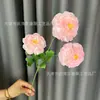 Flores de peônia de carpa artificiais de 3 cabeças para decoração de casamento e hotel, decoração de casa, flores artificiais para arranjos de corredor e arranjos florais