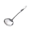 Espátula de Acero Inoxidable Seleccionada Cuidadosamente, Cuchara para Sopa, Juego de Seis Piezas con Mango en Forma de S, Espumadera, Cuchara para Arroz, Espátula para Freír, Juego Duradero con Mangos Largos