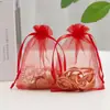 Saco de organza branco atacado saco de malha pérola bolsa para presente de cinta saco de embalagem de casamento saco com cordão para doces e joias saco de armazenamento