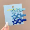 Pinza de estrella azul para el pelo femenina de verano clip lateral para flequillo pelo suelto en la frente clip de pico de pato sin costuras tocado pinza para el pelo venta al por mayor