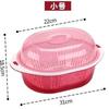 Cesta de Drenaje de Doble Capa con Tapa, Fregadero Doméstico de Cocina para Frutas y Verduras, Almacenamiento de Cesta Redonda de Plástico Multifuncional para Frutas y Verduras