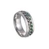 Joyería popular transfronteriza cadena para hombre anillo de descompresión giratorio de acero inoxidable tamaño estándar de EE. UU. opcional combinación multicolor