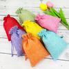 Bolsas de Linho Coloridas com Cordão para Atacado com Logo Impresso, Bolsas de Armazenamento com Cordão, Bolsas para Joias, Bolsas de Maquiagem