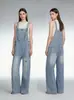 Pantalones de Mezclilla Casuales Cómodos de Pierna Ancha Sueltos Retro a la Moda con Efecto Desgastado, Fuente Transfronteriza Europea y Americana, Moda para Mujer