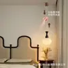 Lámpara Colgante Vintage para Mesita de Noche de Dormitorio, Lámpara de Techo Estilo Japonés Retro Wabi-Sabi para Barra, Lámpara Colgante de Cristal Estilo Chino para Pasillo y Entrada