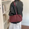 Bolsa de lona simples de grande capacidade para mulheres, novo modelo 2026, leve e versátil, adequada para o dia a dia, bolsa de ombro casual, bolsa de mão tote