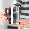 Taza de vidrio de madera transfronteriza taza de té resistente a altas temperaturas taza de sala de estar juego de agua tetera doméstica para hospitalidad juego de taza de agua