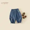 Ropa de Otoño para Niñas Jeans 2026 Estilo Nuevo Niños Elegantes Casuales Pantalones Largos Bordados Estilo Primavera y Otoño Joggers para Bebés Niñas