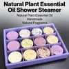 Pastillas Aromaterapéuticas para Ducha Transfronterizas, Set de 12 Piezas, Caja de Pastillas de Sales de Baño para Uso en Baño del Hogar y Hotel, Pastillas de Aceite Esencial para Fragancia de Baño