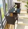 Mesa y sillas de comedor de ratán personalizadas de fábrica, mesa y sillas de exterior, mesa y sillas de negociación de jardín, combinación de mesa y sillas de ratán para balcón exterior