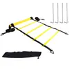 Set de escalera de agilidad, escalera de cuerda para entrenamiento de ritmo, escalera de saltos, discos marcadores, paracaídas de resistencia, cuerda para saltar, estacas para el suelo, equipo de entrenamiento de fútbol