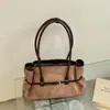 Nuevo Bolso Tote Otoño/Invierno 2026 Piel de Vaca Escarchada Simple Plegado Bolso de Hombro Único Bolso de Mujer Elegante de Lujo Ligero para Viajar