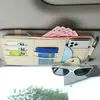 Porta-óculos de sol para carro, bolsa de armazenamento multifuncional, porta-cartões de carro, clipe de cartão de carro, clipe de identidade