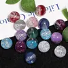 Cuentas Acrílicas, Cuentas con Purpurina Fina, Cuentas Sueltas, Bolas de Cristal Transparentes de Doble Capa, Accesorios para Joyería Hecha a Mano DIY