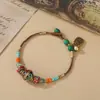 Pulsera Antigua de Cobre Puro Estilo Étnico Transfronteriza, Pulsera de Cuerda Trenzada, Pulsera Artística Retro, Pulsera Nepalí al por Mayor
