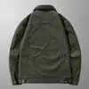 Jaqueta de algodão com forro de fleece, estilo popular, casaco masculino casual com forro de fleece e espessado, com gola alta, jaqueta de trabalho masculina