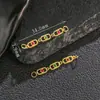 Cadena de Tres Secciones con Color Conservado, Bañada en Oro de 24 Quilates sobre Plata S925, Incrustada con Zafiro Cuadrado, Accesorios de Estilo Antiguo, Piezas para Manualidades Hechas a Mano