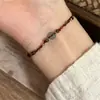 "Flor de Loto Buena Suerte" Nuevo Estilo Chino Retro Pulsera de Pareja de Flor de Loto Cuerda de Mano Estilo Nacional para Regalos de Vacaciones y Buena Suerte para Mejores Amigos