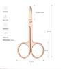 Tijeras de belleza pequeñas de acero inoxidable con codo, tijeras para la piel, tijeras para el vello nasal, tijeras para hilo y aguja, tijeras de pesca, tijeras para párpados dobles, tijeras para cejas.