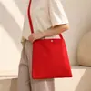 Bolsa tote de fita com logo de evento corporativo personalizado, bolsa de lona grande capacidade com estampa corporativa para compras, bolsa tote de mão