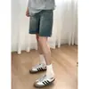 Shorts Jeans Retrô Americano em Formato de Pera para Mulheres, Verão Fino Tamanho Grande Cintura Alta Cobre o Quadril Reto Perna Larga Comprimento Médio